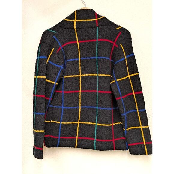 90s I.B. Diffusion Checkered Cardigan - Picture 2 of 4